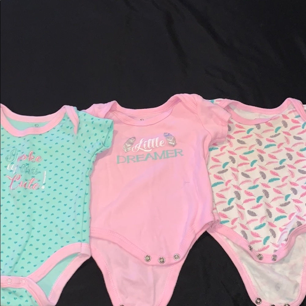 3 - 6 months onesies for a baby girl